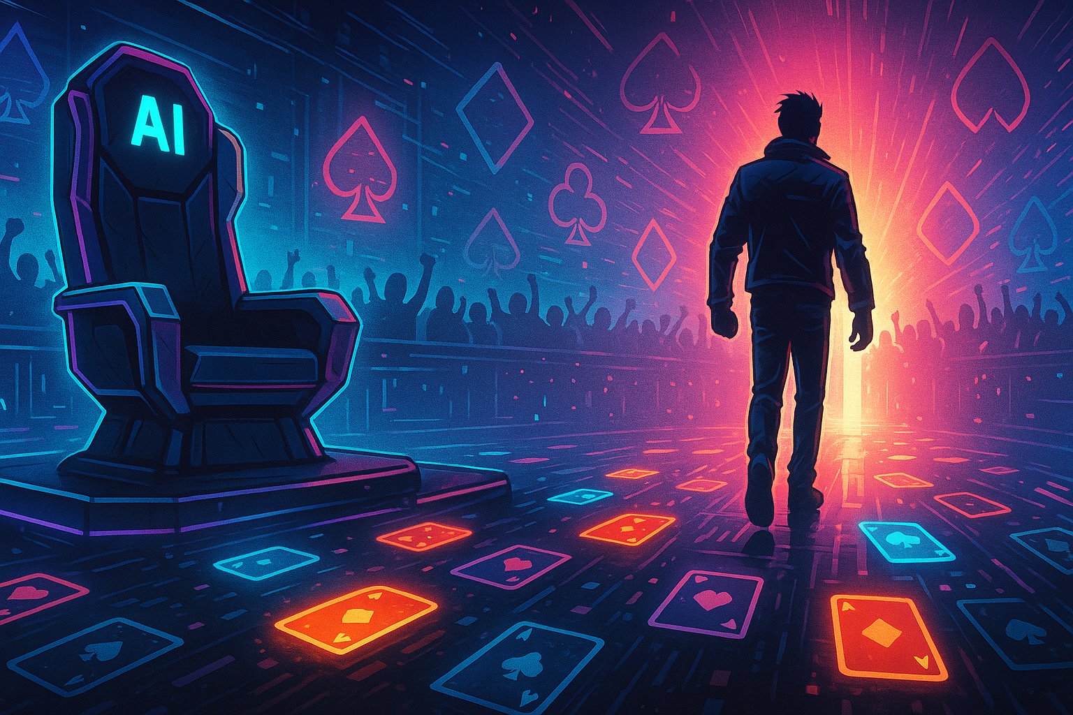Boom City blackjack dealer station with card shoe and betting layout
